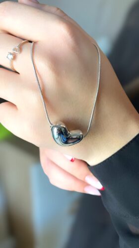 Pendente Cuore 3D color Argento