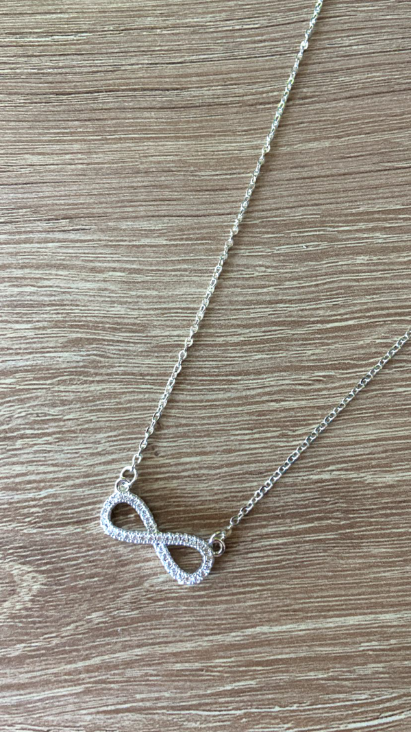 Pendente Infinito con Strass color Argento - immagine 2