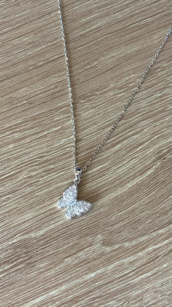 Pendente Farfallina con Strass color Argento - immagine 2