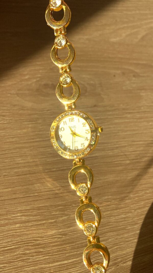 Orologio Bracciale Donna con Strass color Oro - immagine 2