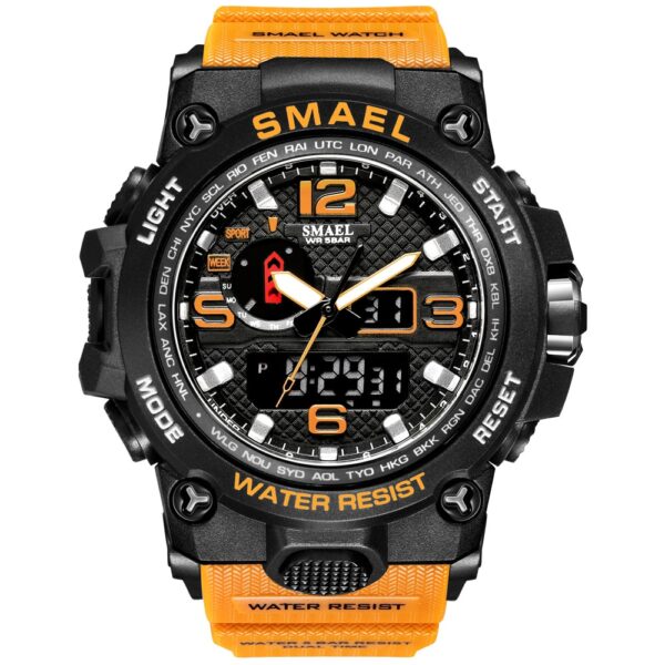Men Military Watch 50m Waterproof Wristwatch LED Quartz Clock Sport Watch Male relogios masculino 1545 Sport Watch Men S Shock - immagine 18