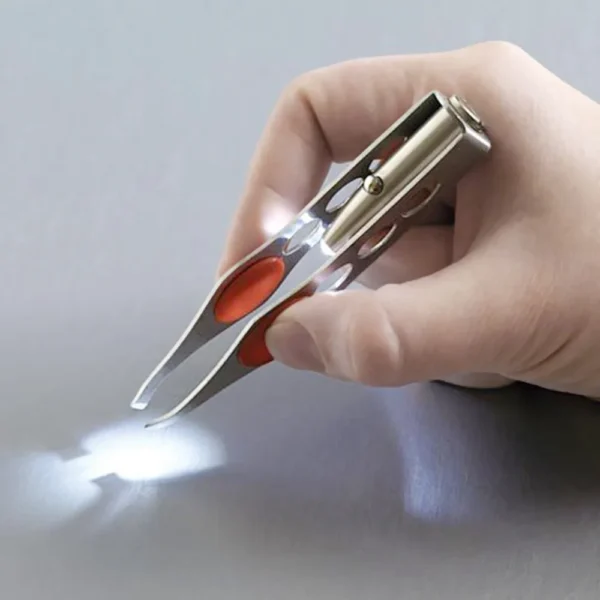 Mini Light Eyelash Removal pince a epiler Tweezer Clip Make Up Led Eyebrow Hair Beauty Tool - immagine 4