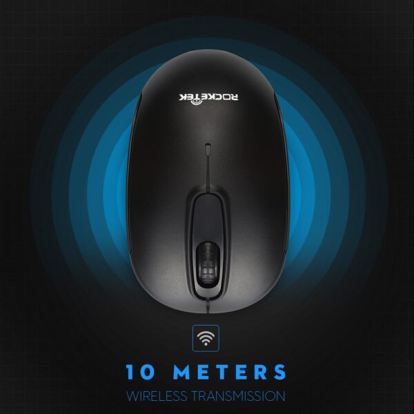 Rocketek USB Wireless Mouse 1600 DPI 3 buttons ergonomic design for 2.4G desktop computer accessories mouse gamer PC - immagine 8