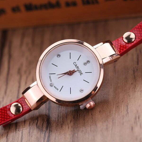 Women Watches  Casual Bracelet Watch Woman Relogio Leather Band Rhinestone Analog Quartz Watch Female Clock Montre Femme - immagine 5