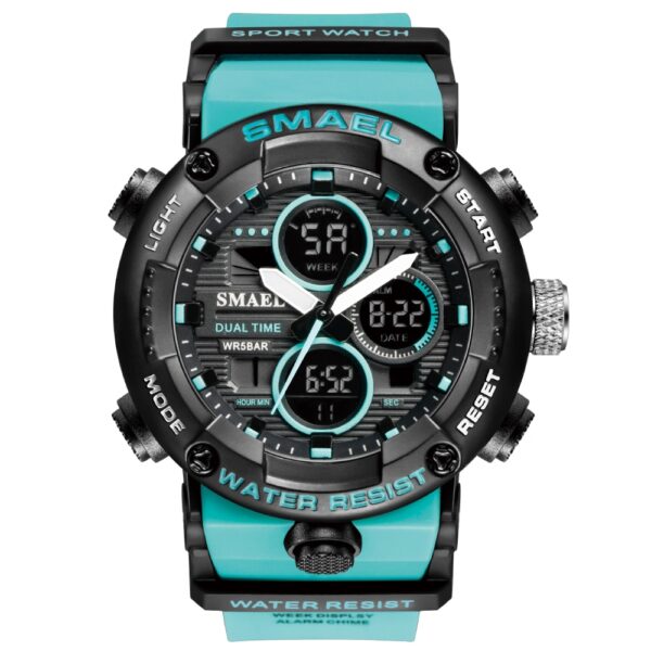SMAEL 8038 Sport Watch Men Waterproof LED Digital Watches Stopwatch Big Dial Clock For Male 8038 relogio masculino Men Watches Quartz - immagine 12