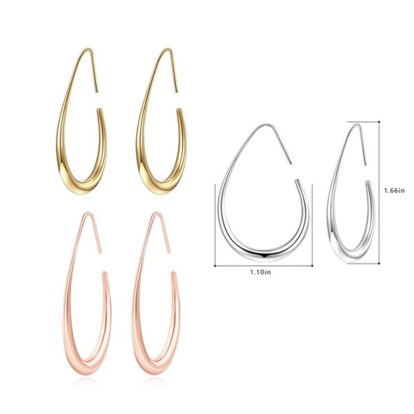 Orecchini Donna Ovali Larghi Eleganti e Raffinati in 3 Colori disponibili - immagine 8