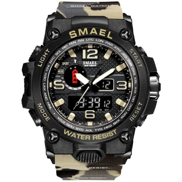 Men Military Watch 50m Waterproof Wristwatch LED Quartz Clock Sport Watch Male relogios masculino 1545 Sport Watch Men S Shock - immagine 17