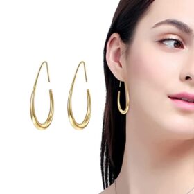 Orecchini Donna Ovali Larghi Eleganti e Raffinati in 3 Colori disponibili