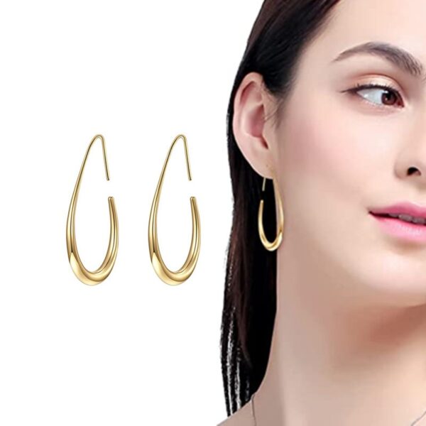 Orecchini Donna Ovali Larghi Eleganti e Raffinati in 3 Colori disponibili