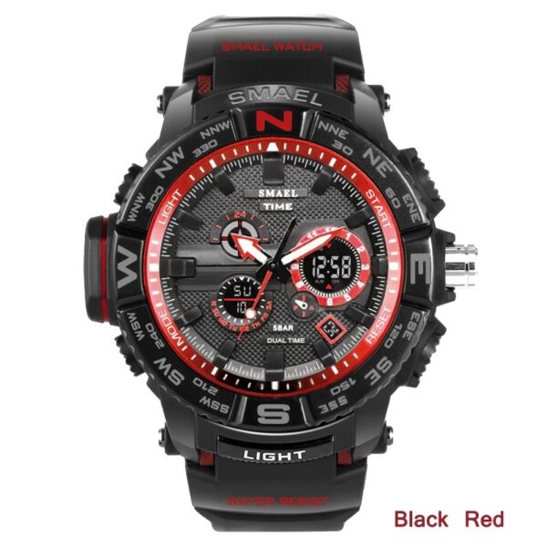 men sport watches SMAEL 1531 brand dual display watch men LED digital analog electronic quartz watches 30M waterproof male clock - immagine 8