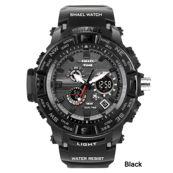 men sport watches SMAEL 1531 brand dual display watch men LED digital analog electronic quartz watches 30M waterproof male clock - immagine 10