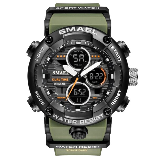 SMAEL 8038 Sport Watch Men Waterproof LED Digital Watches Stopwatch Big Dial Clock For Male 8038 relogio masculino Men Watches Quartz - immagine 9