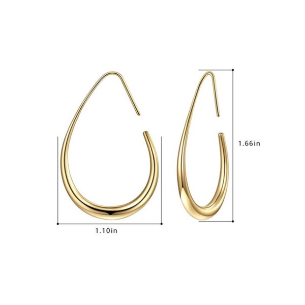 Orecchini Donna Ovali Larghi Eleganti e Raffinati in 3 Colori disponibili - immagine 7