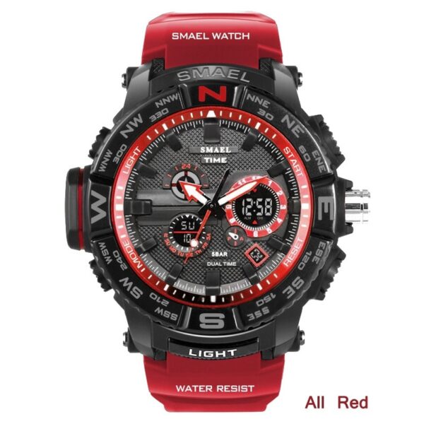 men sport watches SMAEL 1531 brand dual display watch men LED digital analog electronic quartz watches 30M waterproof male clock - immagine 12