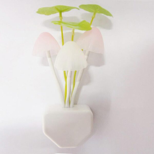 Mushroom Fungus Night Light  Sensor 220V 3 LED Colorful Mushroom Lamp Led Night Lights - immagine 7