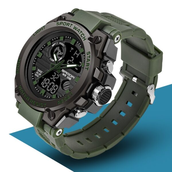 SANDA 739 Sports Men's Watches Top Brand Luxury Military Quartz Watch Men Waterproof S Shock Male Clock relogio masculino - immagine 5