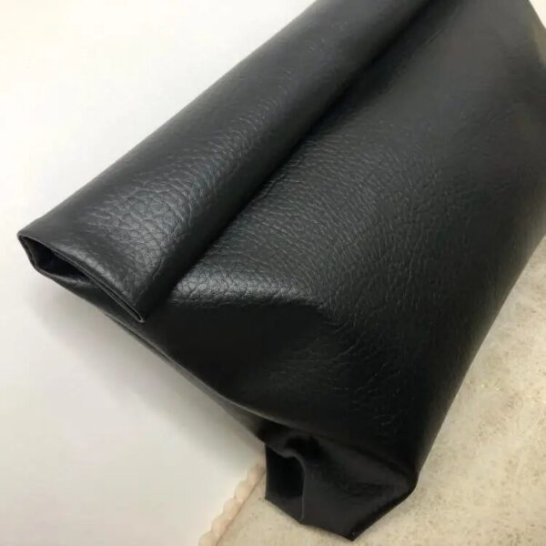 Solid color Women Clutch bag soft pu leather Lady evening bags Trend party girl Envelope Bag Large capacity Clutches purse black - immagine 2