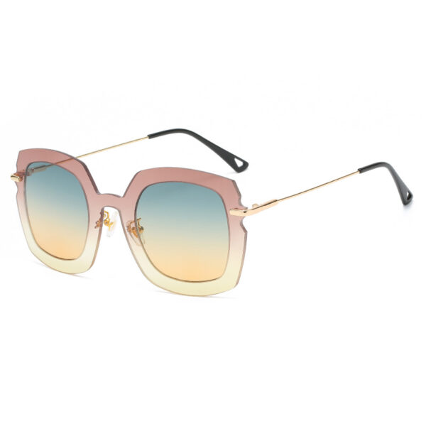 New Fashion European And American Large Frame Square Gradient Women Sunglasses Ins Style Sunglasses - immagine 8