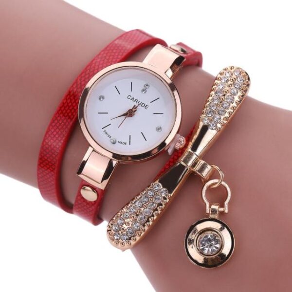 Women Watches  Casual Bracelet Watch Woman Relogio Leather Band Rhinestone Analog Quartz Watch Female Clock Montre Femme - immagine 13