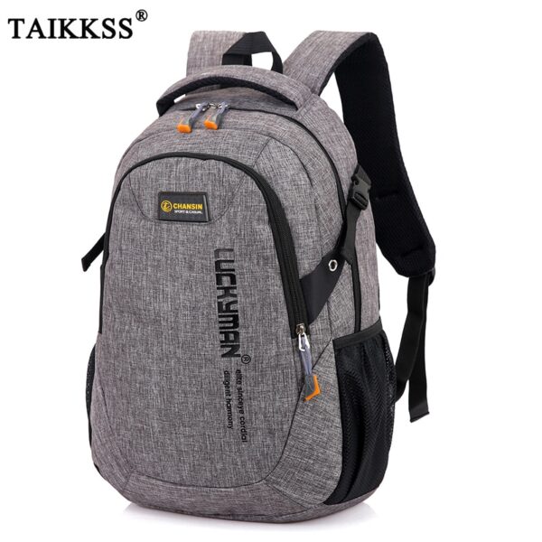 New Fashion Men's Backpack Bag Male Polyester Laptop Backpack Computer Bags high school student college students bag male - immagine 3