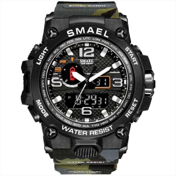 Men Military Watch 50m Waterproof Wristwatch LED Quartz Clock Sport Watch Male relogios masculino 1545 Sport Watch Men S Shock - immagine 16
