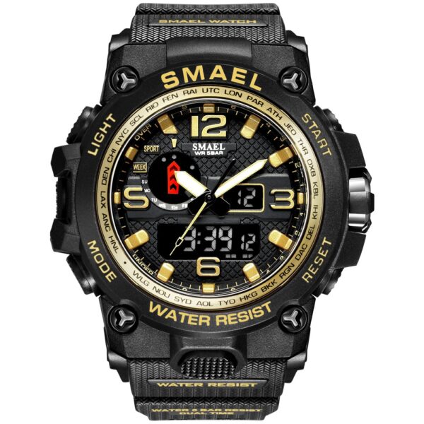 Men Military Watch 50m Waterproof Wristwatch LED Quartz Clock Sport Watch Male relogios masculino 1545 Sport Watch Men S Shock - immagine 12