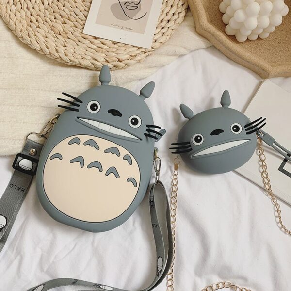 Cute Cartoon Totoro Shoulder Bags Luxury Handbags Women Bags Designer Girls Portable Purses And Handbags Chain Messenger Bag - immagine 3