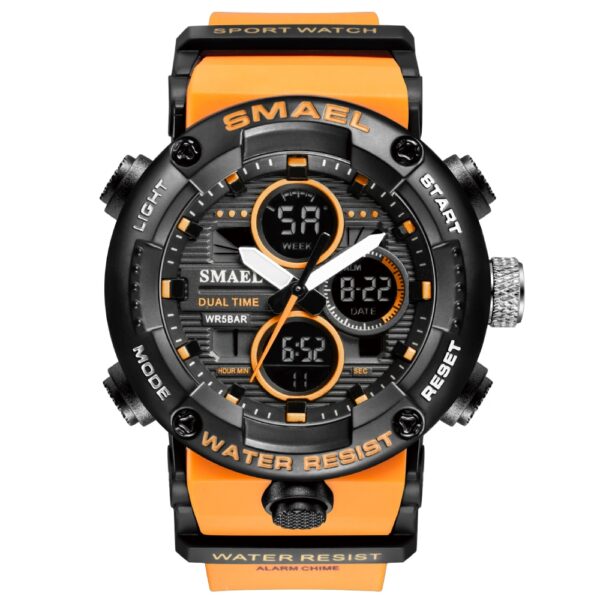 SMAEL 8038 Sport Watch Men Waterproof LED Digital Watches Stopwatch Big Dial Clock For Male 8038 relogio masculino Men Watches Quartz - immagine 11