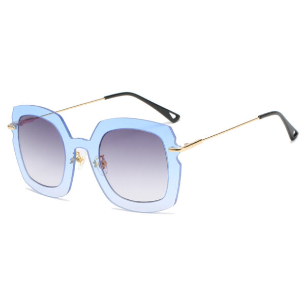 New Fashion European And American Large Frame Square Gradient Women Sunglasses Ins Style Sunglasses - immagine 6