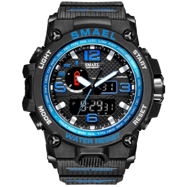 Men Military Watch 50m Waterproof Wristwatch LED Quartz Clock Sport Watch Male relogios masculino 1545 Sport Watch Men S Shock - immagine 14