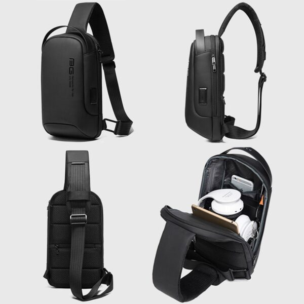 BANGE New Multifunction Crossbody Bag Shoulder Messenger Bags Male Waterproof Short Trip Chest Bag Pack for Men - immagine 4