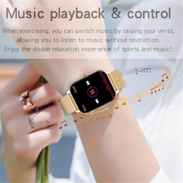 Women Smart watch Men 1.69" Color Screen Full touch Fitness Tracker Bluetooth Call Smart Clock Ladies Smart Watch Women - immagine 6