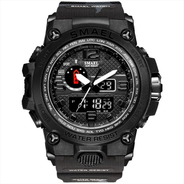 Men Military Watch 50m Waterproof Wristwatch LED Quartz Clock Sport Watch Male relogios masculino 1545 Sport Watch Men S Shock - immagine 15