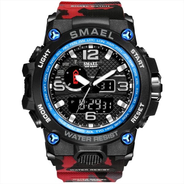 Men Military Watch 50m Waterproof Wristwatch LED Quartz Clock Sport Watch Male relogios masculino 1545 Sport Watch Men S Shock - immagine 7