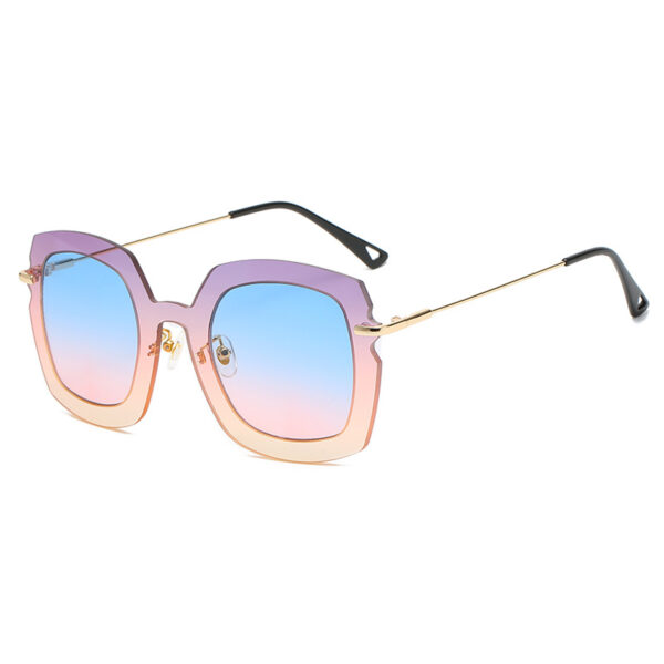 New Fashion European And American Large Frame Square Gradient Women Sunglasses Ins Style Sunglasses - immagine 7
