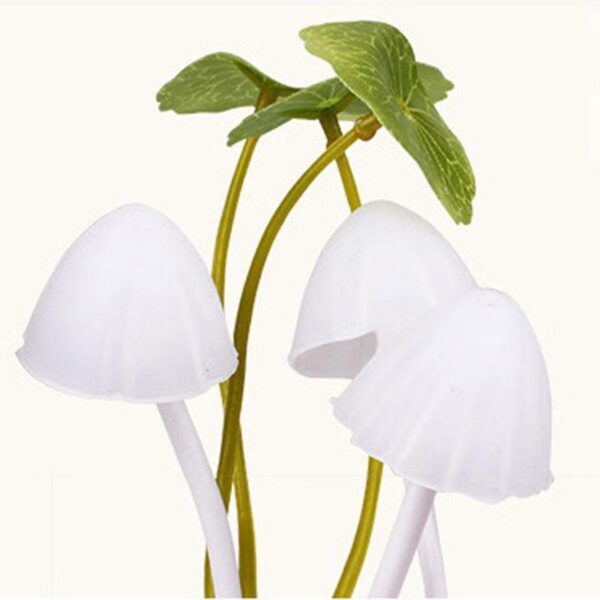 Mushroom Fungus Night Light  Sensor 220V 3 LED Colorful Mushroom Lamp Led Night Lights - immagine 6