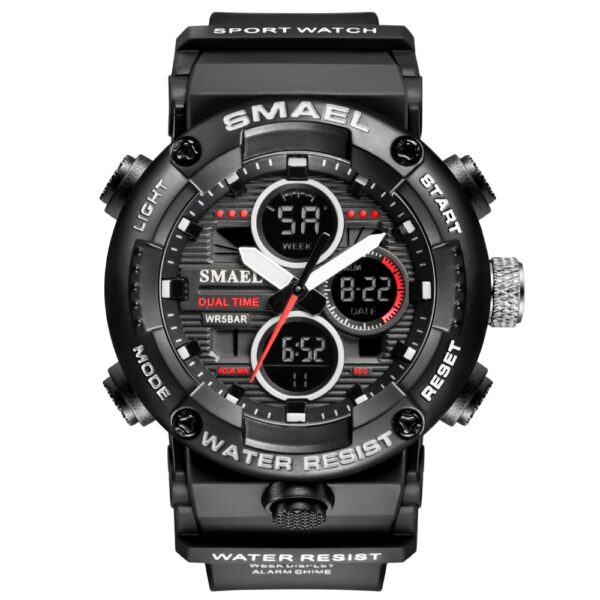 SMAEL 8038 Sport Watch Men Waterproof LED Digital Watches Stopwatch Big Dial Clock For Male 8038 relogio masculino Men Watches Quartz - immagine 7