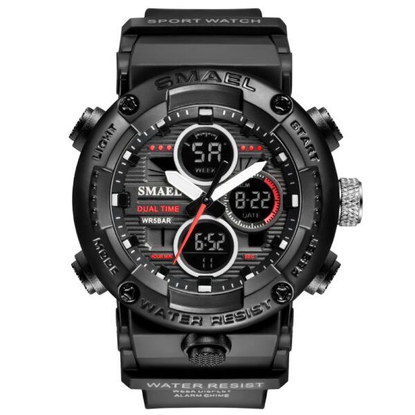 SMAEL 8038 Sport Watch Men Waterproof LED Digital Watches Stopwatch Big Dial Clock For Male 8038 relogio masculino Men Watches Quartz - immagine 10