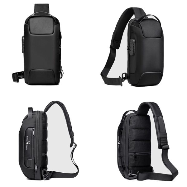 Men's Waterproof USB Oxford Crossbody Bag Anti-theft Shoulder Sling Bag Multifunction Short Travel Messenger Chest Pack For Male - immagine 6