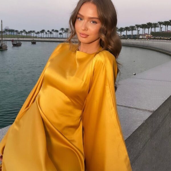 Abito Donna Lungo a Girocollo, Elegante e Sobrio adatto in Primavera/Estate - immagine 8