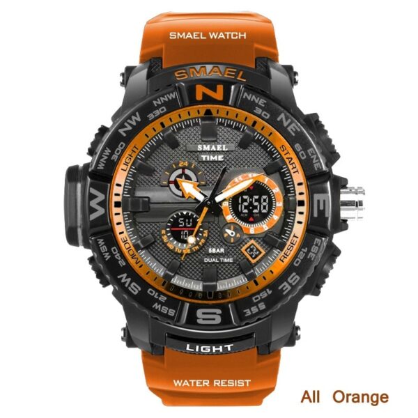 men sport watches SMAEL 1531 brand dual display watch men LED digital analog electronic quartz watches 30M waterproof male clock - immagine 11