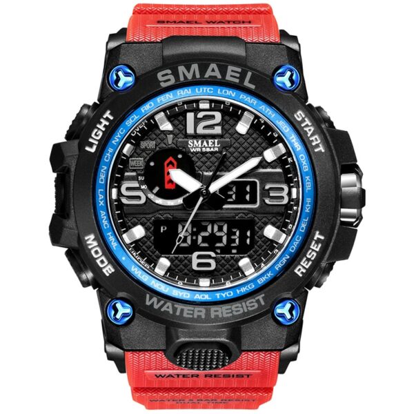 Men Military Watch 50m Waterproof Wristwatch LED Quartz Clock Sport Watch Male relogios masculino 1545 Sport Watch Men S Shock - immagine 8