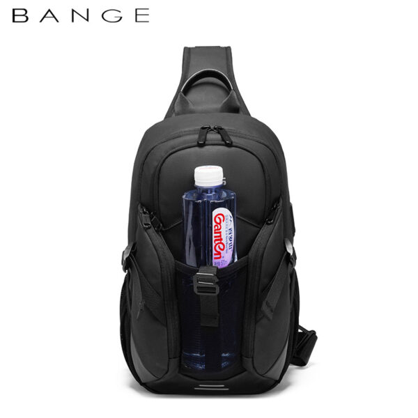 New Men's Summer Chest Bag Fashion Trend Atmospheric Business Messenger Bag All-Match USB Shoulder Bag - immagine 4