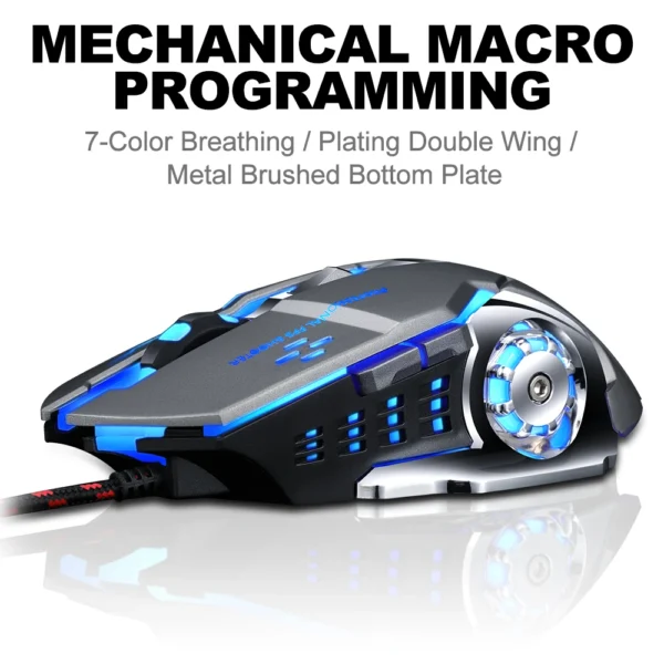 Pro Gamer Gaming Mouse 8D 3200DPI Adjustable Wired Optical LED Computer Mice USB Cable Silent Mouse for laptop PC - immagine 2