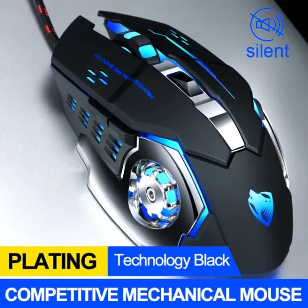 Pro Gamer Gaming Mouse 8D 3200DPI Adjustable Wired Optical LED Computer Mice USB Cable Silent Mouse for laptop PC - immagine 7