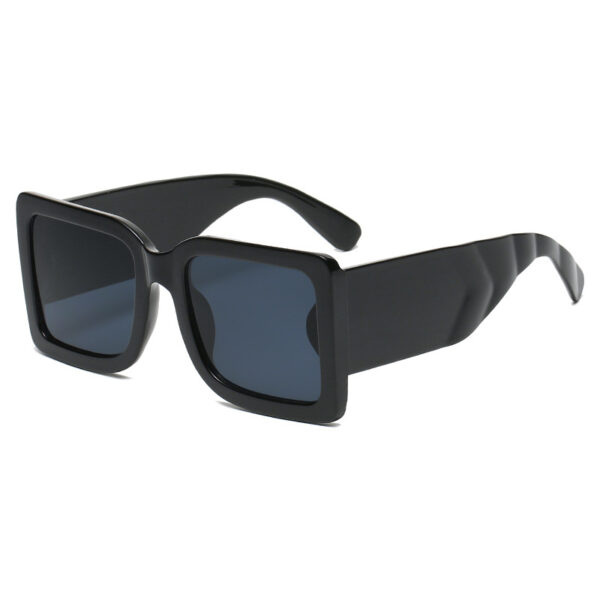 New Trend Big Frame Square Sunglasses Men And Women Personality Wide Leg Sunglasses Contrast Color Glasses - immagine 4