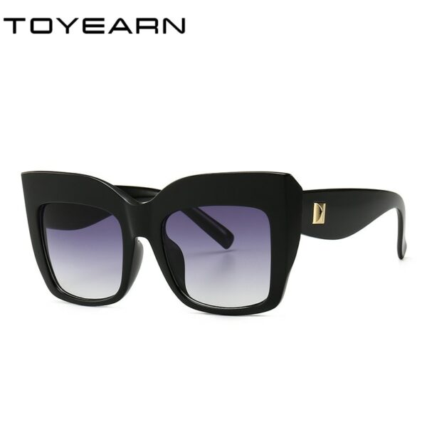 Luxury Brand Design Ladies Oversized Cat Eye Sunglasses Women Vintage Sun Glasses for Female Shades UV400 Eyewear - immagine 3