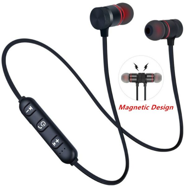 Wireless earphones Neckband Magnetic Sports 5.0 Bluetooth Earphone Stereo Earbuds Music Metal Headphones With Mic For All Phones - immagine 7