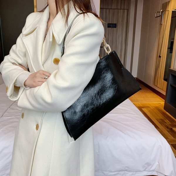 New Design Handbags Women Shoulder Bag Soft Synthetic Leather Crossbody Large Capacity Fashion Female Underarm Bags - immagine 5