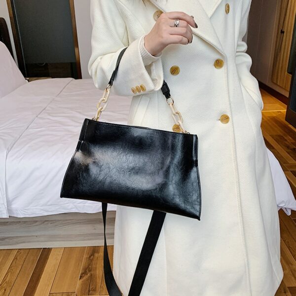 New Design Handbags Women Shoulder Bag Soft Synthetic Leather Crossbody Large Capacity Fashion Female Underarm Bags - immagine 6